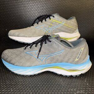 Mizuno Wave Inspire 19 Gray Blue Green Athletic Running Shoes Mens Size 11